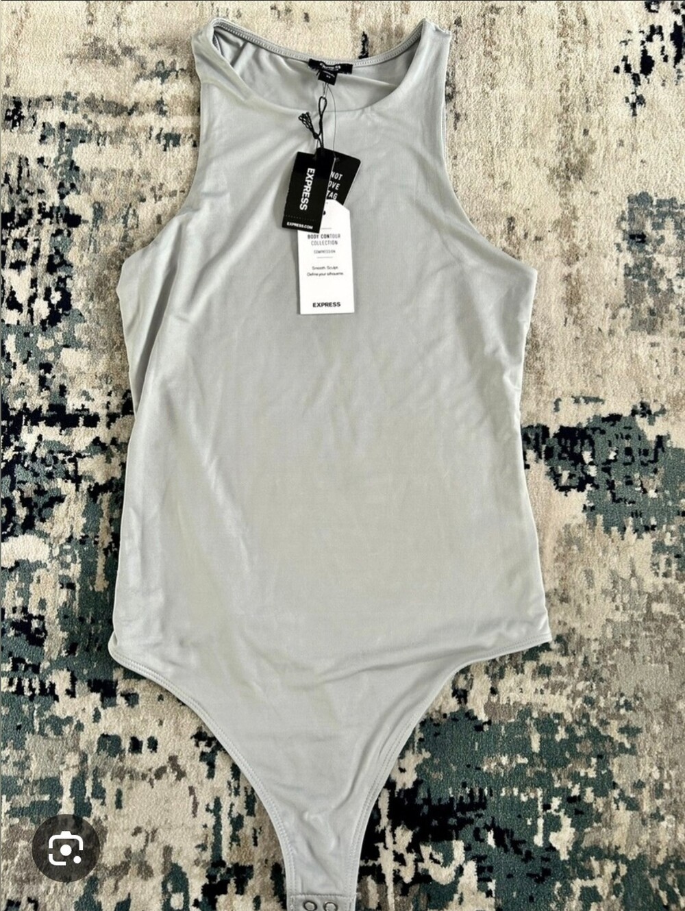 EXPRESS Body Contour Sleeveless Gray Bodysuit - Size: Small - New With Tags